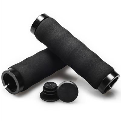 China Durable Curved Aluminum Alloy Bike Handlebar Grips Rubber Handlebar Mountain Bike Bicycle Grip Locked Edge Screw Skid Resistance for sale