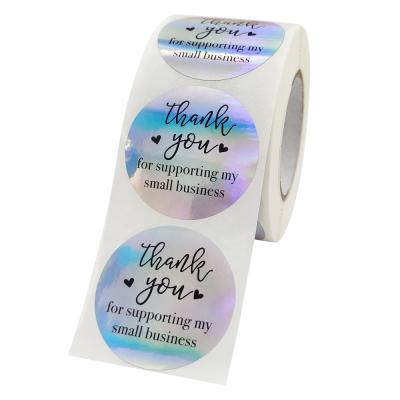 China Waterproof Luxury Thank You Sticker 1.5 Inch Round Labels Roll For Envelope Stickers China Manufacturer for sale