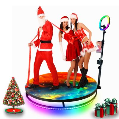 China Automatic Photobooth Video 360 Cameras Event/Party/Conference/Festival Photo Booth Rotation Machine 360 ​​Rotating Photo Booth Platform 360 Degree With Led Ring Light for sale