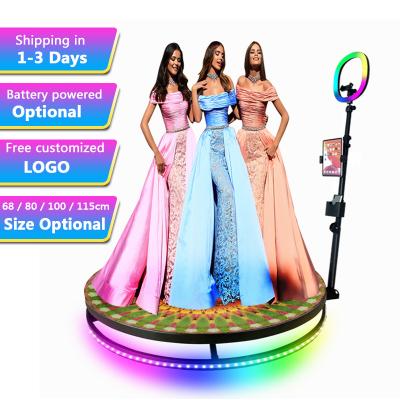 China Event/Party/Conference/Festival DHL Fast Shipping 360 Photo Booth Auto Platform 48h Rotating Selfie Photobooth Magic 360 Video Camera Photo Booth for sale