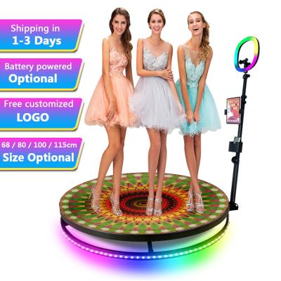 China Ipad Magic 360 Video Camera Machine Portable Rotating PhotoBooth 360 Event Photo Booth/Party/Conference/Festival Selfie Photo Booth With Right Led for sale