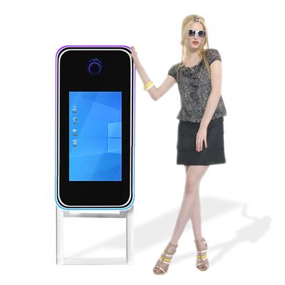 China Hot Sale Event Mirror Photo Booth Magic Booth Led Selfie Frame Touch Screen Mirror Photo Booth Machine with Camera and Printer For Events for sale