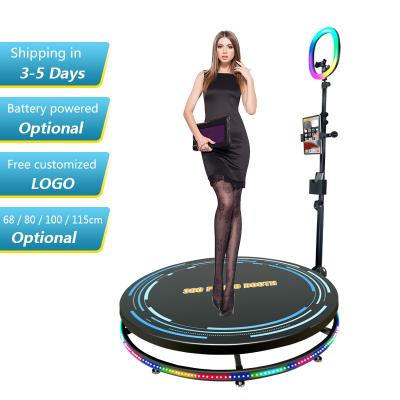 China Smart Event Purchase 360 ​​Photo Booth Controller Metal Enclosure Ring Light 80cm Tower Table 360 ​​Photo Booth for sale