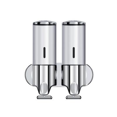 China Luxury Modern Soap dispenser for hotel 3 in 1 stainless steel firm metal soap dispenser Shampoo conditioner bottle set for sale