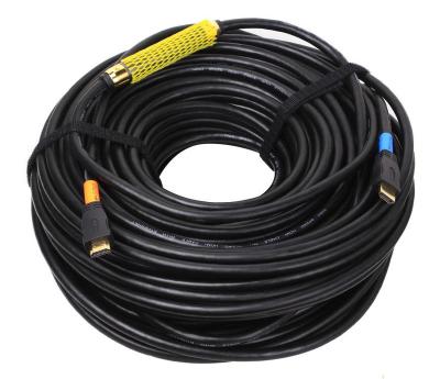 China All HDMI Devices Active High Speed ​​HDMI Series Cable 4K @ 60Hz HDR 18Gbps 24AWG YUV 4:4 Ultra - 4:4 24AWG YUV: 4 CL3 Rated 50ft Black for sale