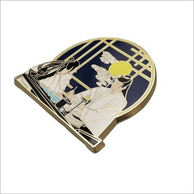 China China Metal Badge Making School Celebration Culture Graduation Souvenir Class Badge Zinc Alloy Painting Enamel Brooch Pins for sale