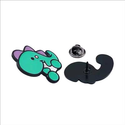 China China Wholesale Cheap Animation Black Nickel Plated Badge Cute Turtle Dragon Lapel Custom Soft And Metal Hard Enamel Pins for sale