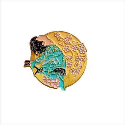 China China Fashion Design Sweet Cartoon Animal Enamel Lapel Pin Custom Glitter Metal Badge Pin Wholesale Hard Enamel Pin for sale