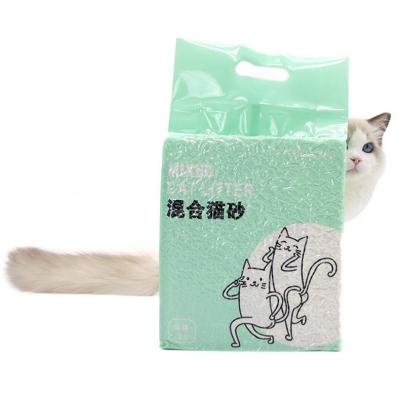 China Natural Cat Litter Pet Product Dust Premium Free Viable Cat Litter Sand Quick Clumping Bentonite From Manufacturer for sale