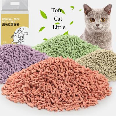 China 6L Tofu Sustainable Cat Litter Sand Flushable Clumping Vegetable Litter For Cat for sale