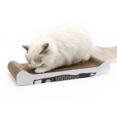 China Sustainable Pet Supplies Cats Scratcher Cardboard Catnip Toys Cat Scratcher Pads for sale