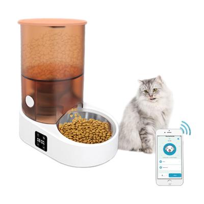 China New Arrival Pet Feeder Bowl 4L Wifi Smart Automatic Dog Cat Food Dispenser Animal Feeders for sale