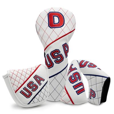 China Wholesale Hand Made Golf Club Driver Head Covers OEM USA Golf Club Head Covers For Putters for sale