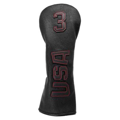 China Factory Wholesale Hand Made Golf Covers Fairway Golf Headcovers Wood Wood Covers For Customer Fairway Logo High Quality Leather for sale