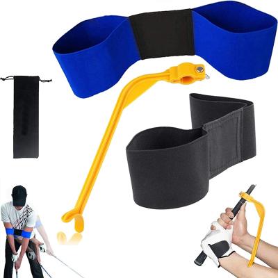 China Hand Made Factory Price Golf Swing Training Aid Custom Trainer Durable High Quality Golf Training Aid Swing Correcting Arm Band for sale