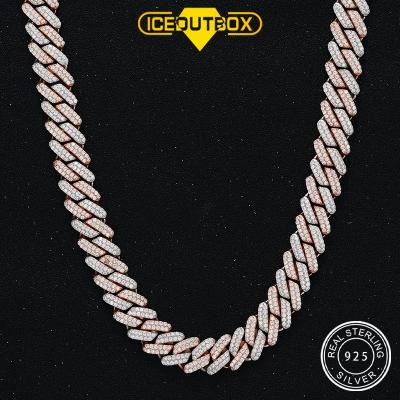 China Hiphop 14MM S925 VVS D Color Moissanite Cuban Link Necklace Chains Or Bracelets Hiphop Jewelry For Men for sale