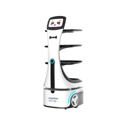 China restaurant & Hotel Supplies Autonomous Artificial Intelligence Navigation Service Robot is used for hotel, restaurant, bar service robot waiter for sale