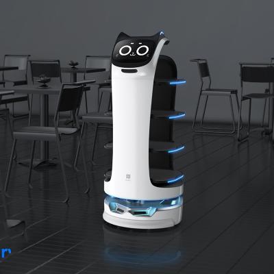 China Bella Artificial Intelligence Autonomous Navigation Subway Service Robot is used for hotel, restaurant, bar service robot waiter for sale