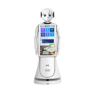 China Wholesale high quality shopping mall humanoid service robot with big screen for greeting and guiding customer for sale