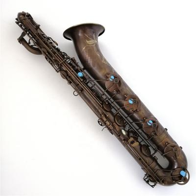 China Beautiful Vintage Outdoor Engravings Professional Baritone Saxophone for sale