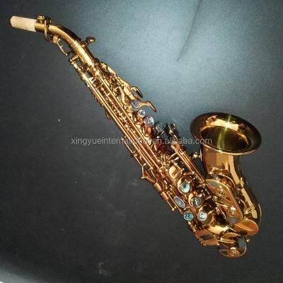 China Dark Lacquer Dark Lacquer Curved Soprano Saxophone / Small Saxophone for sale