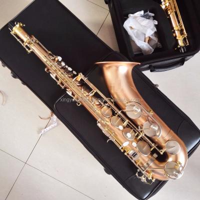 China Gold Lacquer Phosphor Copper Material Professional Tenor Saxophone for sale