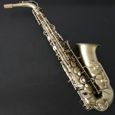 China Alto Saxophone Professional Model Relief Antique Plated On Keys Saxophone for sale