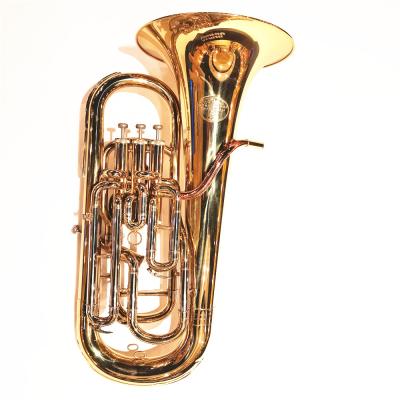 China Gold lacquer 3 valves top 1 compensating professional slide action system jinbao euphonium for sale