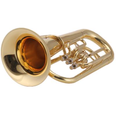 China Gold Lacquer 3 Head Piston Valve Euphonium / Horn for sale