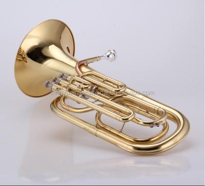 China Gold lacquer piston valve baritone horn for sale