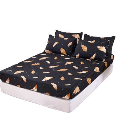 China 100% Polyester Protector Fitted Sheet Mattress Cover Home Custom Bedspread for sale