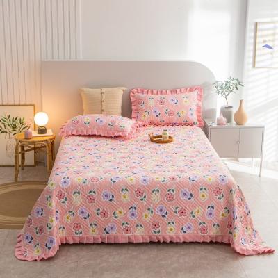 China Pastoral style ready to ship multi-functional cotton bedspread cotton three-piece bed sheet for sale