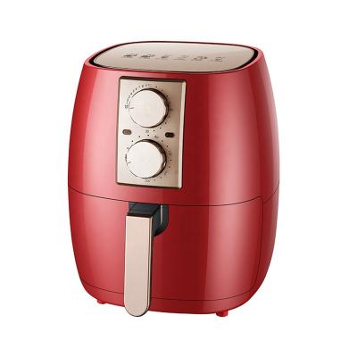 China Red Household 6L 1500W Button Air Cooker Fryer Air Fryer Oven With Oil-free Heating Element Deep Fryer for sale