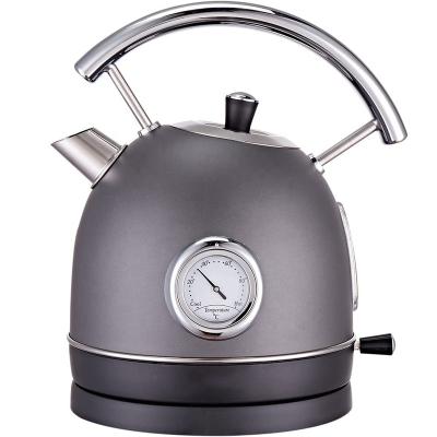 China 360 Degree Retro Base 1.8L Water Kettle Tea Kettle Rotating Electric Kettle With Thermometer Show Temperature for sale