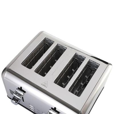 China Easy Operate Home Use 4 Slice 1650W Long Slot Electric Toaster Automatic Bread Toaster for sale