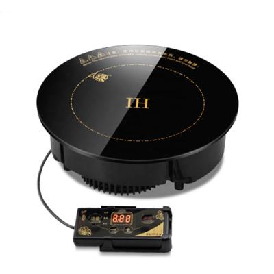 China Household Black Induction Cooker Commercial Mini Round Induction Cooker for sale