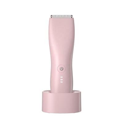 China Chargeable Household USB White Hair Pink Trimmer With Base For Men for sale