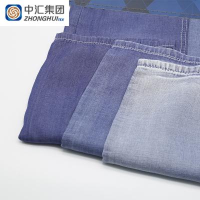 China Customized Breathable Light Weight 100 Phone Denim Cool Blue Thin Denim Fabric For Men Jeans for sale