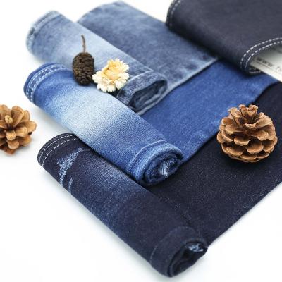 China Breathable Wholesale Cotton Spandex Jeans Stretch Jeans Material Textile Fabric for sale