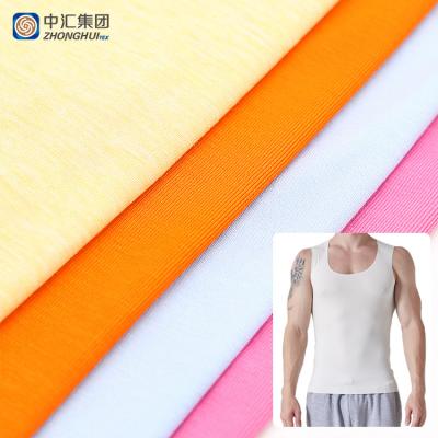 China 190gsm Stretch Free Cut Knitted Fabric 91%Viscose 5%Spandex Rib Interlock T-Shirt For Garment for sale