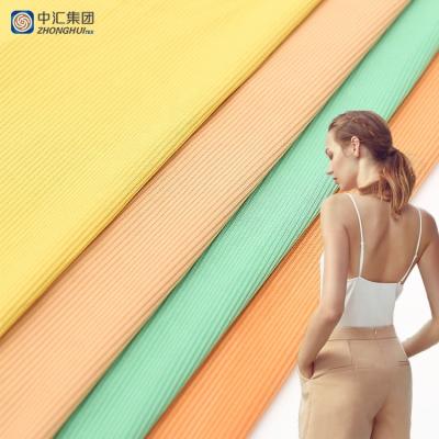 China New Nylon Elastic Spandex Stretch Fabric Soft Plain Cotton Rib Knit Fabric Fitness Lingerie Imitation Fabric for sale