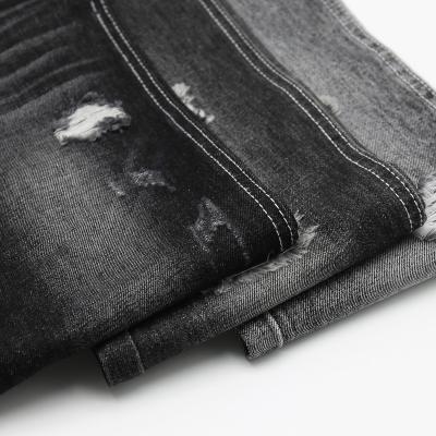 China High Quality Jean Fabric Material Plain Black Denim Fabric Men's Jeans Shrink-Resistant for sale