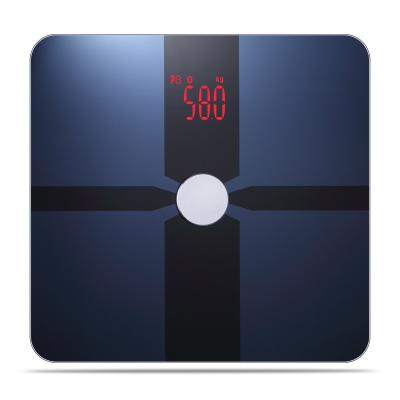 China 180kg Square Wifi Digital Smart Weight Scale Body Weight Fat Smart Bmi Bathroom Scale for sale