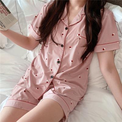 China Hot Selling Breathable Girls Box Cute Women Casual Pajamas Leisure Wear Leisure Sleepwear Summer Two-Piece Set M-2XL for sale