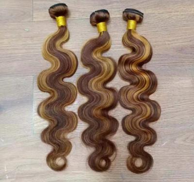 China Natural Ombre Straight Highlight Hair Extension Bundles 4/27 Bundle Hair Weave Bundles Remy Hair for sale