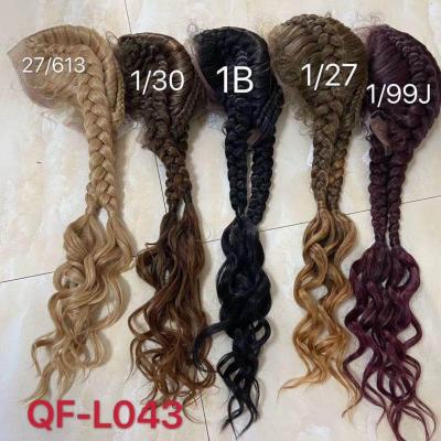 China Synthetic Yaki Hair 26 Inches Wigs Braid Wig Long Braided Wigs For Black Women Lace Front for sale