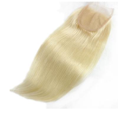 China Colored Silky Straight Remy Wig Cheap Hair Wave 4x4 Size 40 Inch Blonde Hair Bundles With Closure 613 HD Closure Peruvian Hair Bundles With Closure for sale