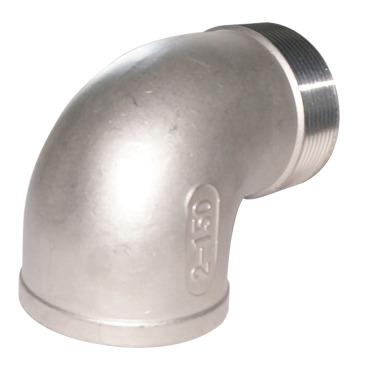 China DN8 Street Elbow 304SS Street Elbow BSP BSPT NPT Thread ISO4144 Standard Street Pipe Fittings 90 Degree 1/4