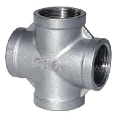 China Pipe Fittings Precision Casting Stainless Steel Cross Diameter Four Equal 304ss 316ss Cross Assembled for sale