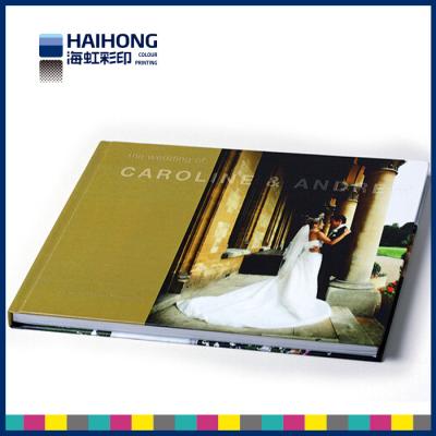 China UV or hot stamping Romantic wedding photo book printing , A4 book printing for sale